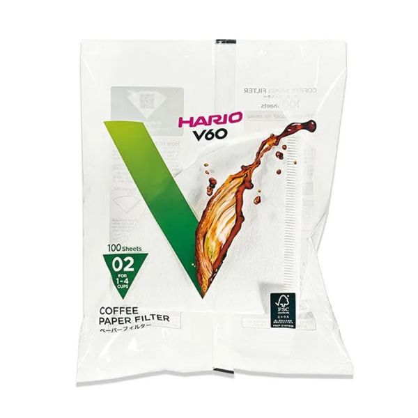 Hario koffiefilters V60 drip -maat 02 -kleur wit