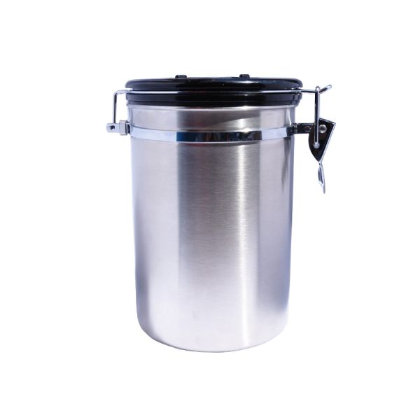 KoffieCanners - Koffie(bonen) Bewaarbus voor 600g - Zilver